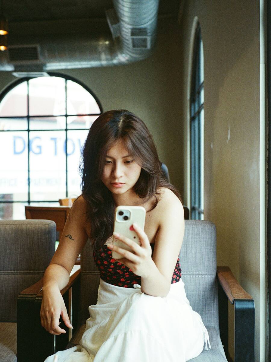 A person looking at their phone.
